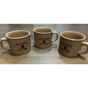 FIELD & STREAM Outdoor Adventures Stoneware 14 Oz Mug Set Of 3 Coffee~CHILI~Soup